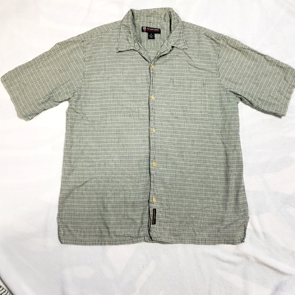 Polo Jeans Co Micro Plaid Button Down Short Sleeve